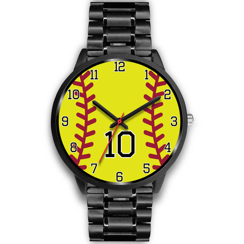 Image of Men's black softball watch - 10