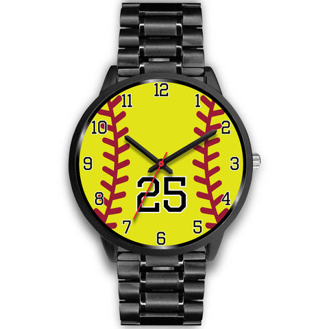 Image of Men's black softball watch - 25