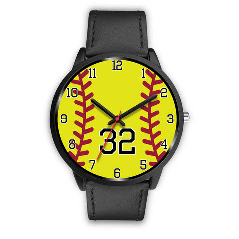 Image of Men's black softball watch - 32
