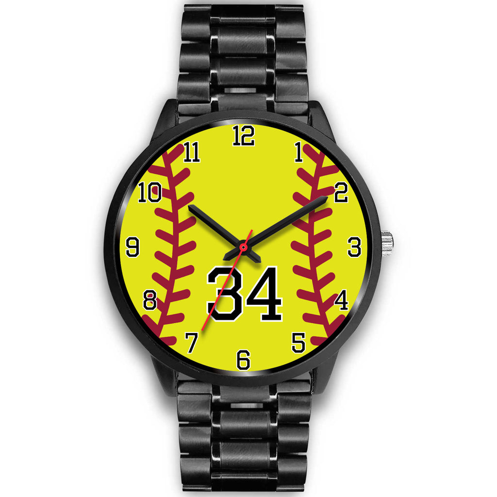 Men's black softball watch - 34