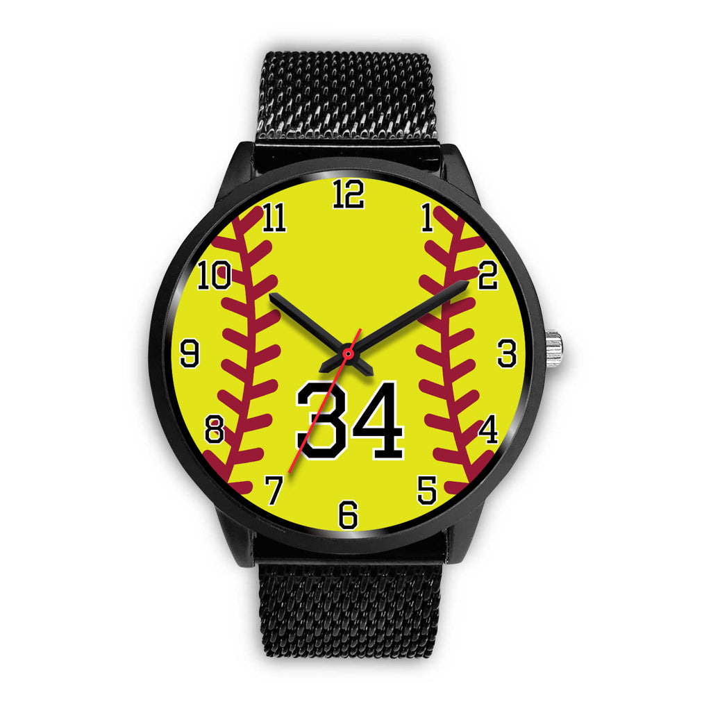 Men's black softball watch - 34