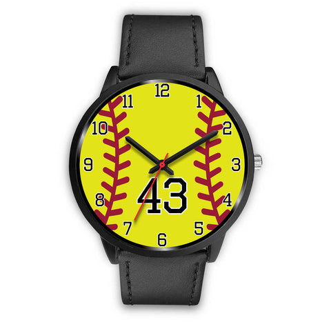 Men's black softball watch - 43