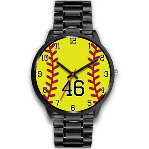 Men's black softball watch - 46