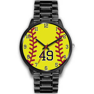 Men's black softball watch - 49