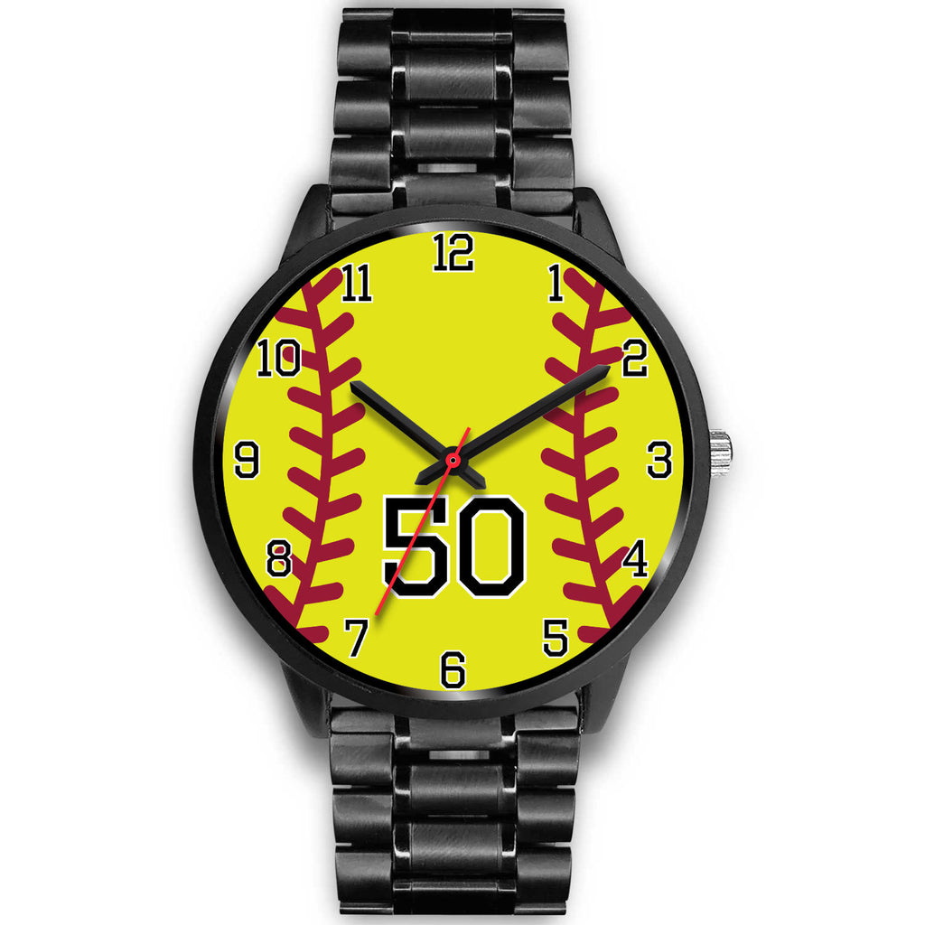 Men's black softball watch - 50
