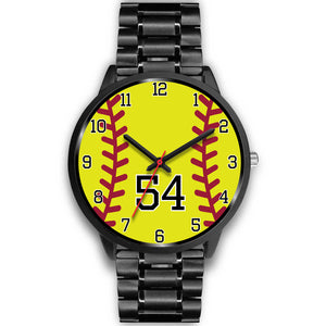 Men's black softball watch - 54