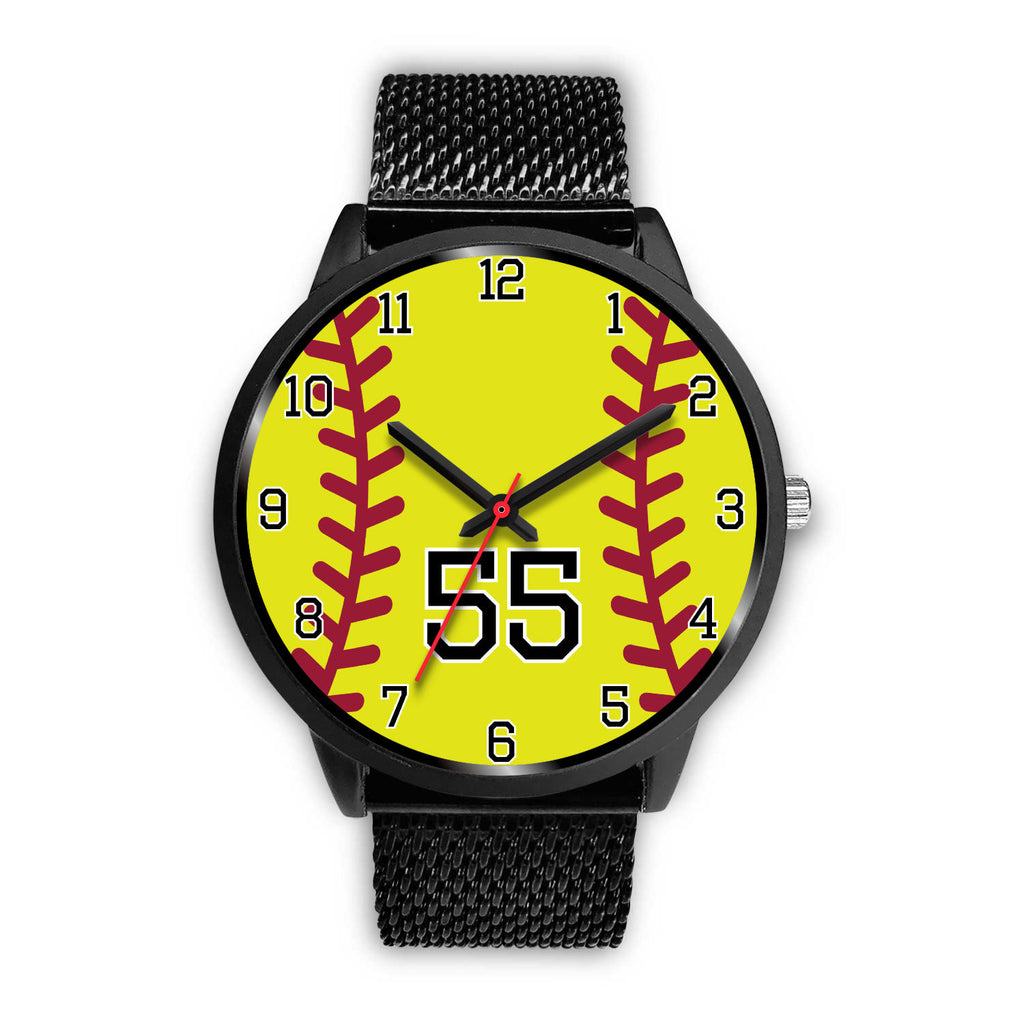 Men's black softball watch - 55