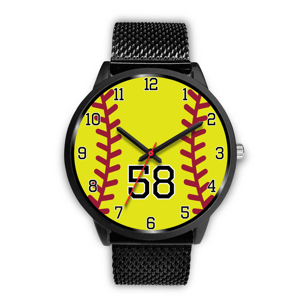 Men's black softball watch - 58