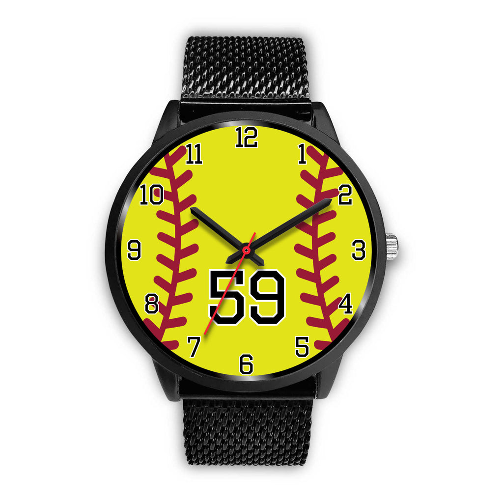 Men's black softball watch - 59