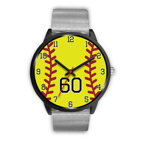 Image of Men's black softball watch - 60