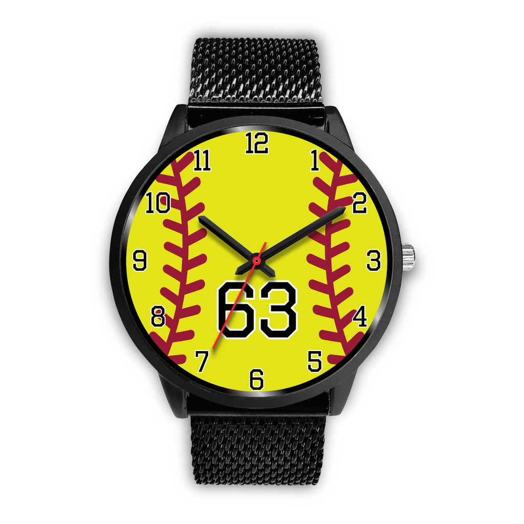 Men's black softball watch - 63