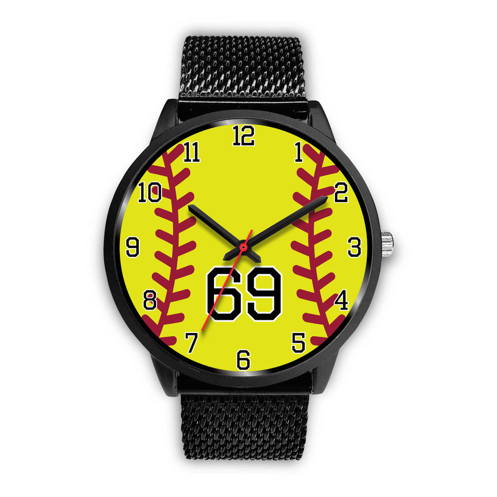 Men's black softball watch - 69