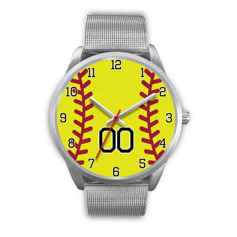 Image of Men's silver softball watch - 00