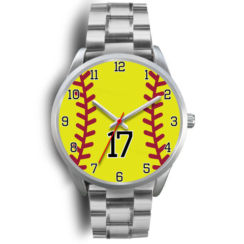 Image of Men's silver softball watch - 17
