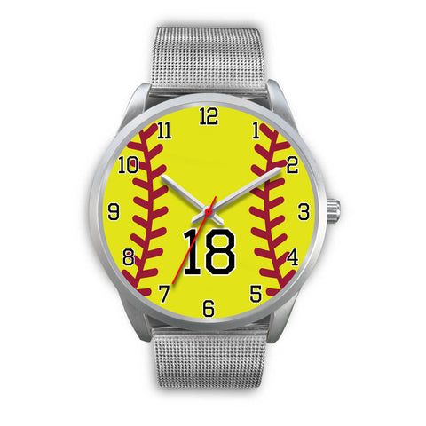 Image of Men's silver softball watch - 18