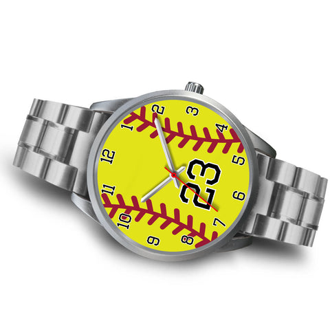 Image of Men's silver softball watch - 23