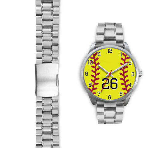 Image of Men's silver softball watch - 26
