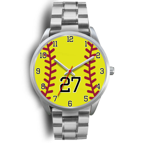 Image of Men's silver softball watch - 27