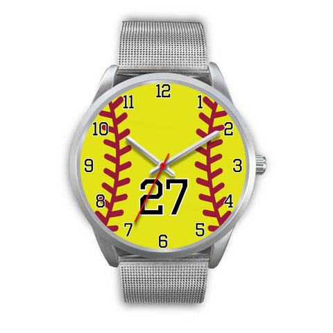 Image of Men's silver softball watch - 27