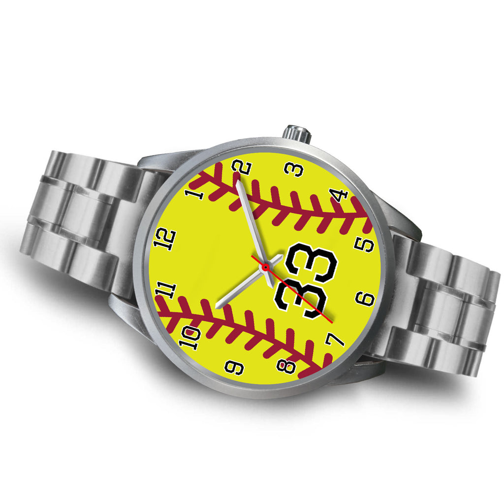 Men's silver softball watch - 33