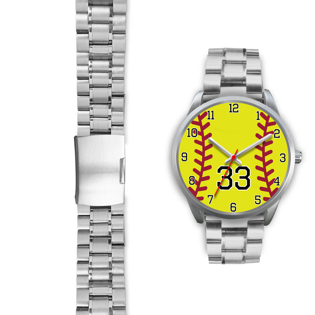 Men's silver softball watch - 33
