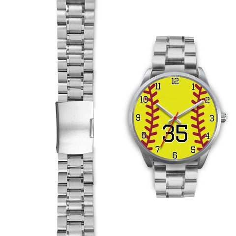 Image of Men's silver softball watch - 35