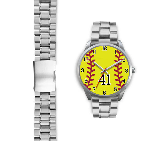 Image of Men's silver softball watch - 41