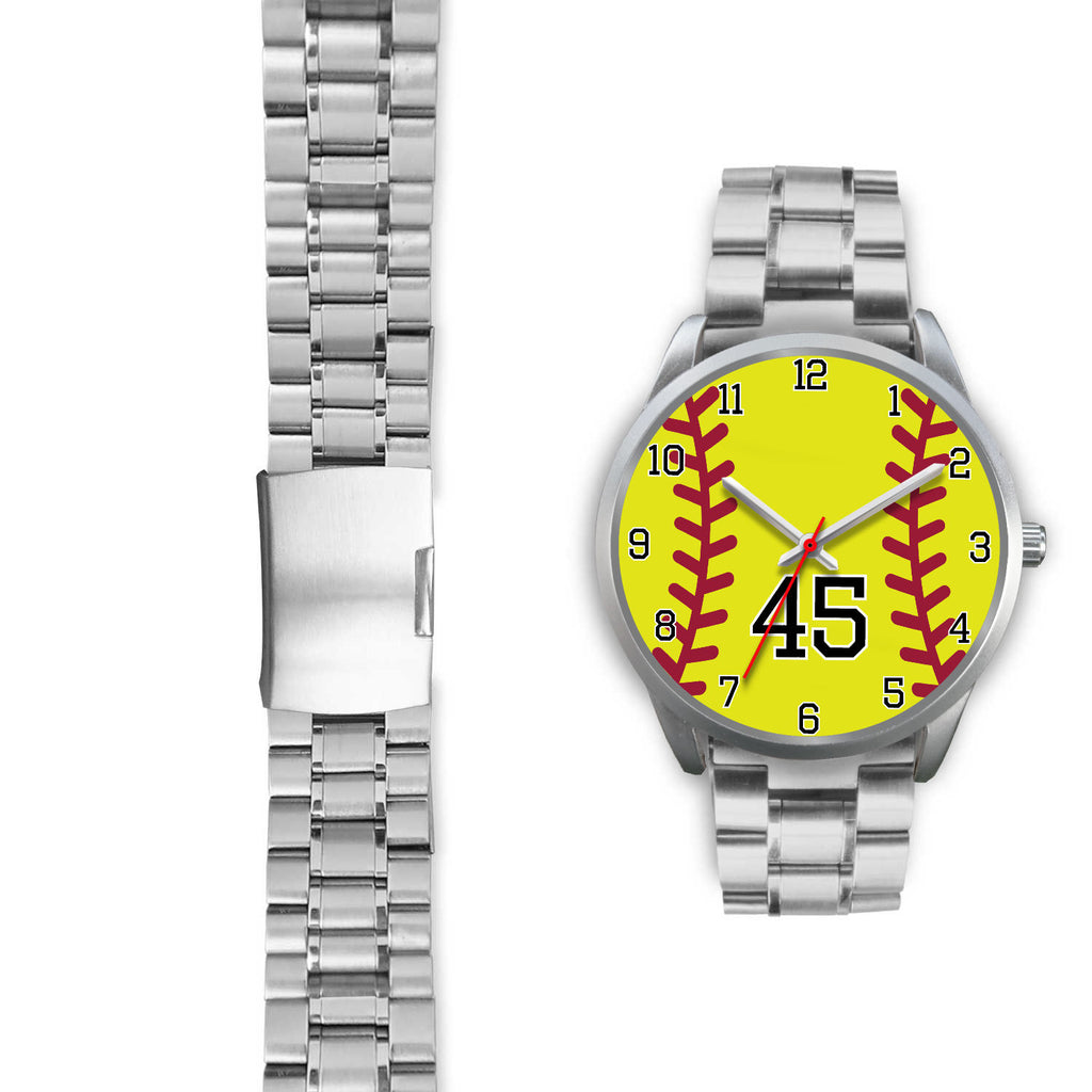 Men's silver softball watch - 45