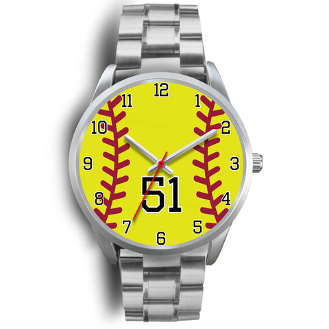 Image of Men's silver softball watch - 51