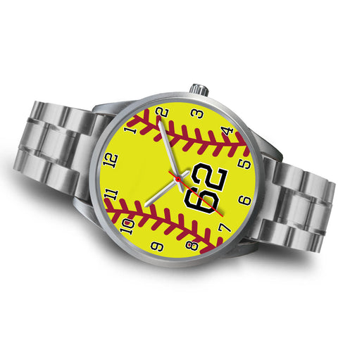 Image of Men's silver softball watch - 62