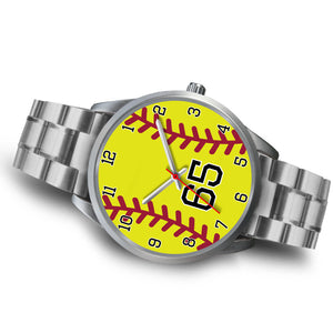 Men's silver softball watch - 65