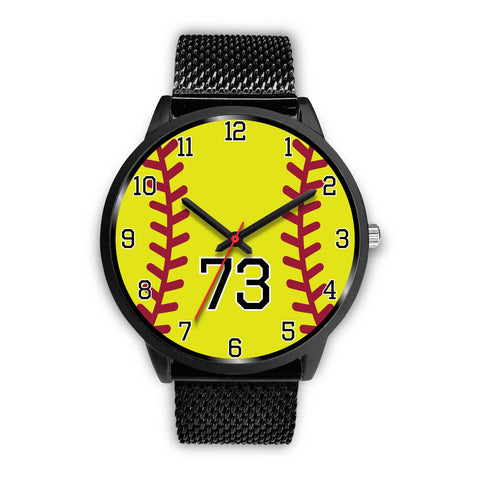 Image of Men's Black Softball Watch - 73