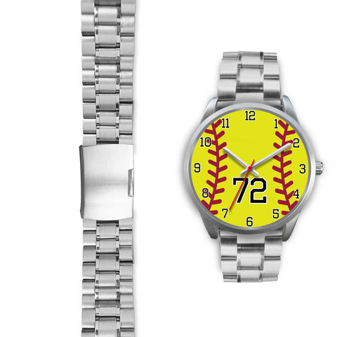 Image of Men's silver softball watch - 72