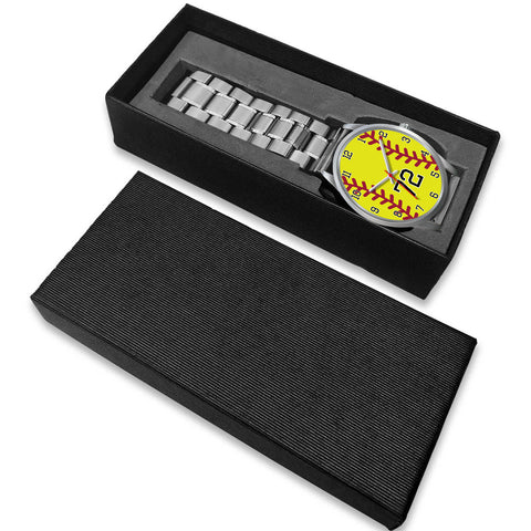 Image of Men's silver softball watch - 72