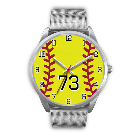 Image of Men's silver softball watch - 73