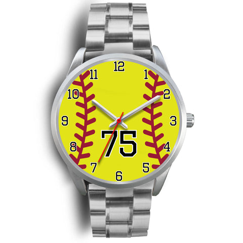 Image of Men's silver softball watch - 75
