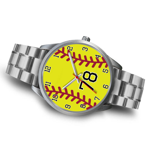 Image of Men's silver softball watch - 78