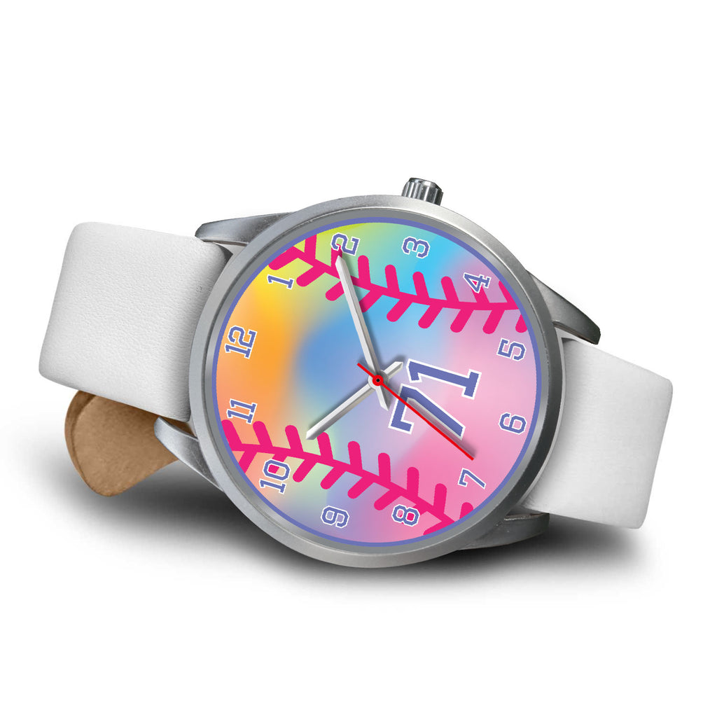 Girl's rainbow softball watch -71