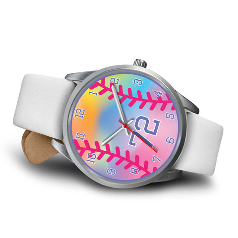 Image of Girl's rainbow softball watch -72