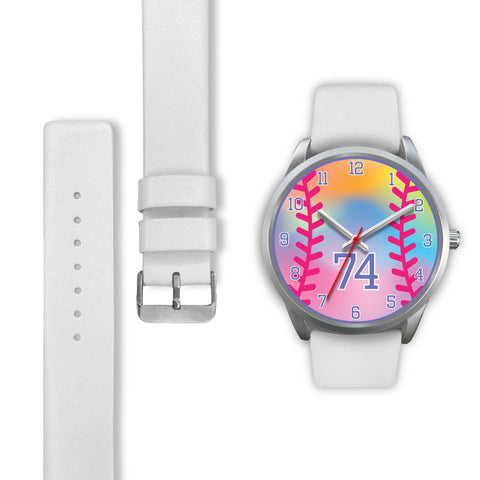Image of Girl's rainbow softball watch -74