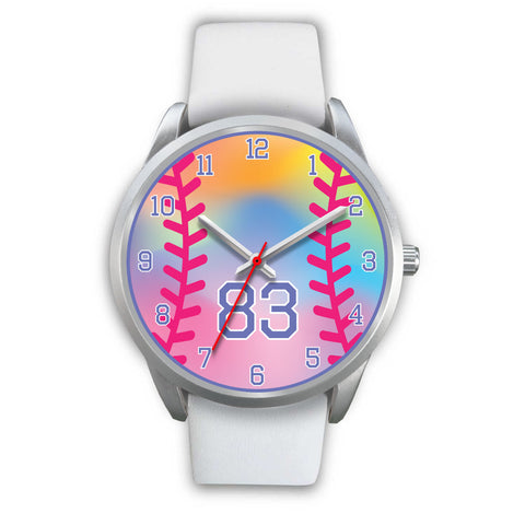 Image of Girl's rainbow softball watch -83
