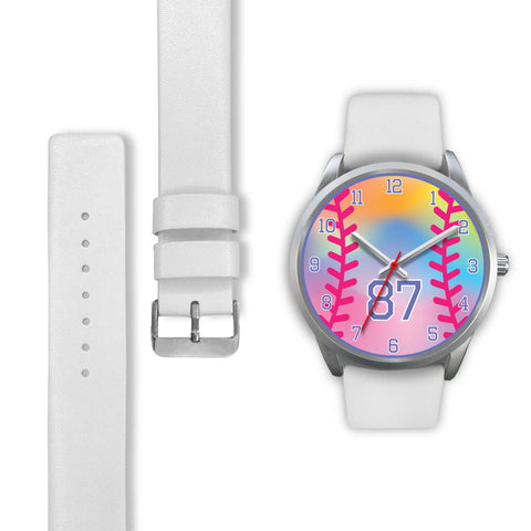 Image of Girl's rainbow softball watch -87