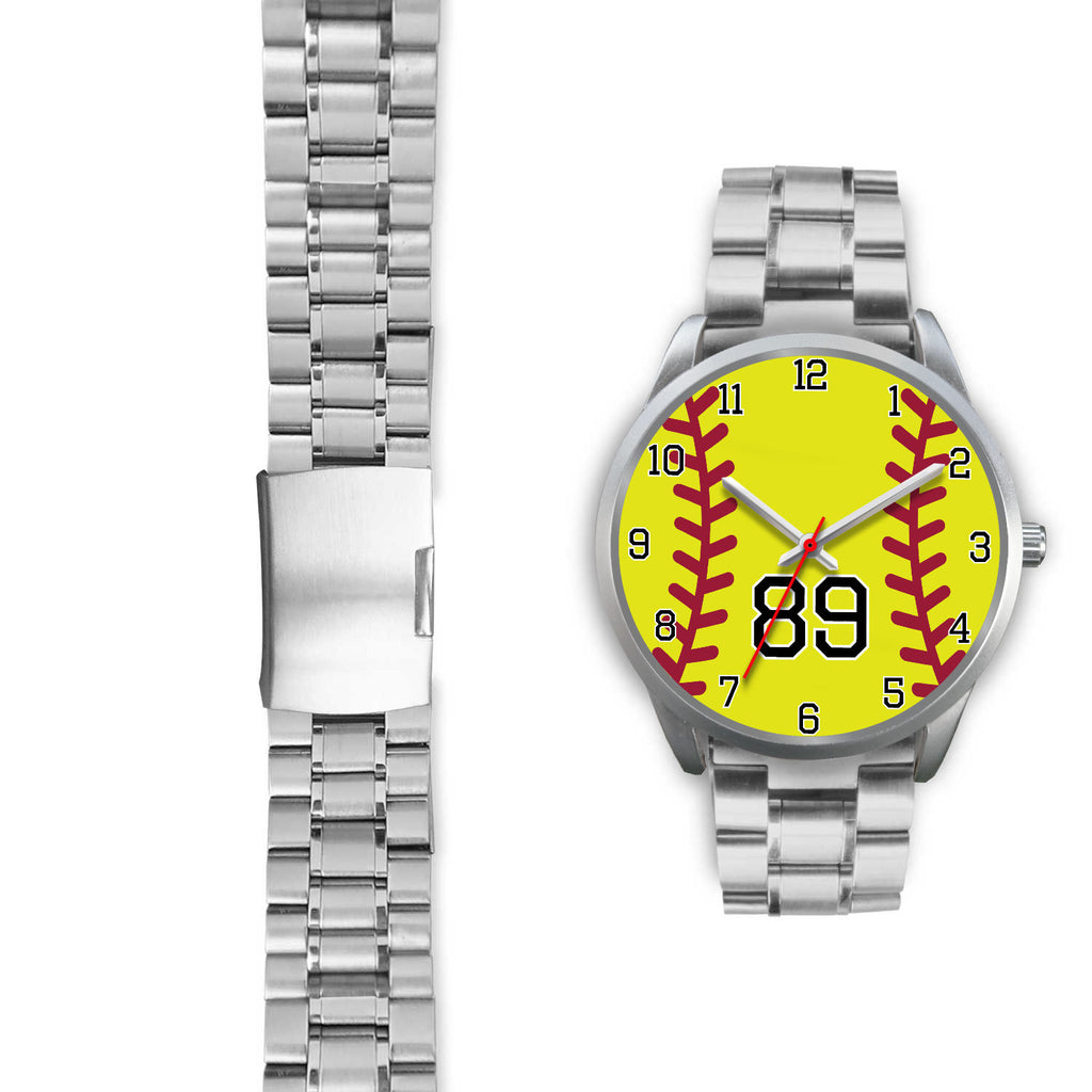 Men's silver softball watch - 89