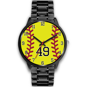 Women's Black Softball Watch -49