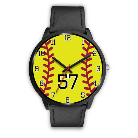 Image of Women's Black Softball Watch -57