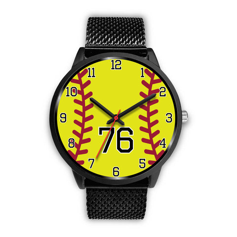 Image of Women's Black Softball Watch -76