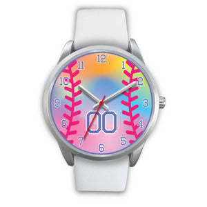 Girl's rainbow softball watch - 00