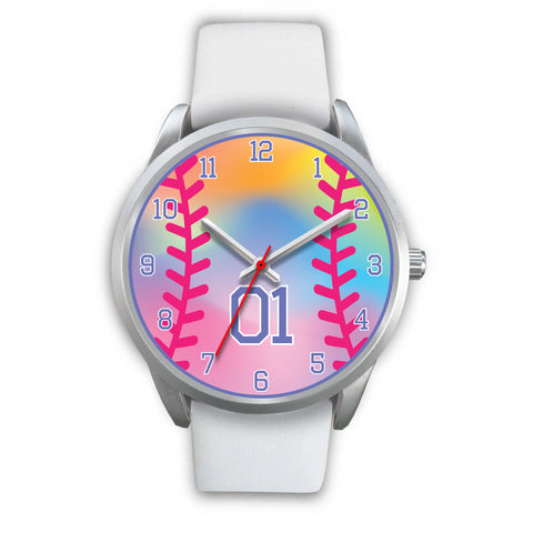 Image of Girl's rainbow softball watch - 01