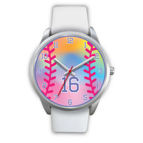 Girl's rainbow softball watch - 16