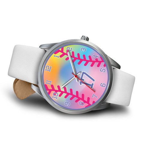 Image of Girl's rainbow softball watch - 17